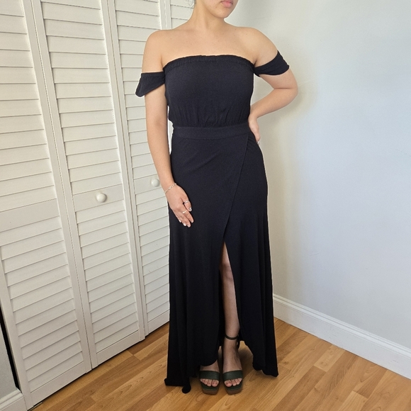 Flynn Skye Square Neckline Maxi Dress Women's L Whimsigoth Witchy Semi-Formal - Picture 1 of 15